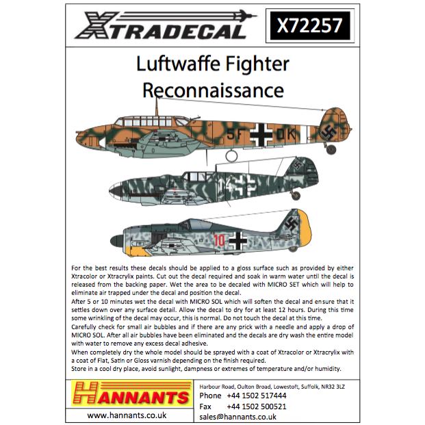 X72257 ドイツ空軍 偵察戦闘機 | エクストラデカール XTRADECAL