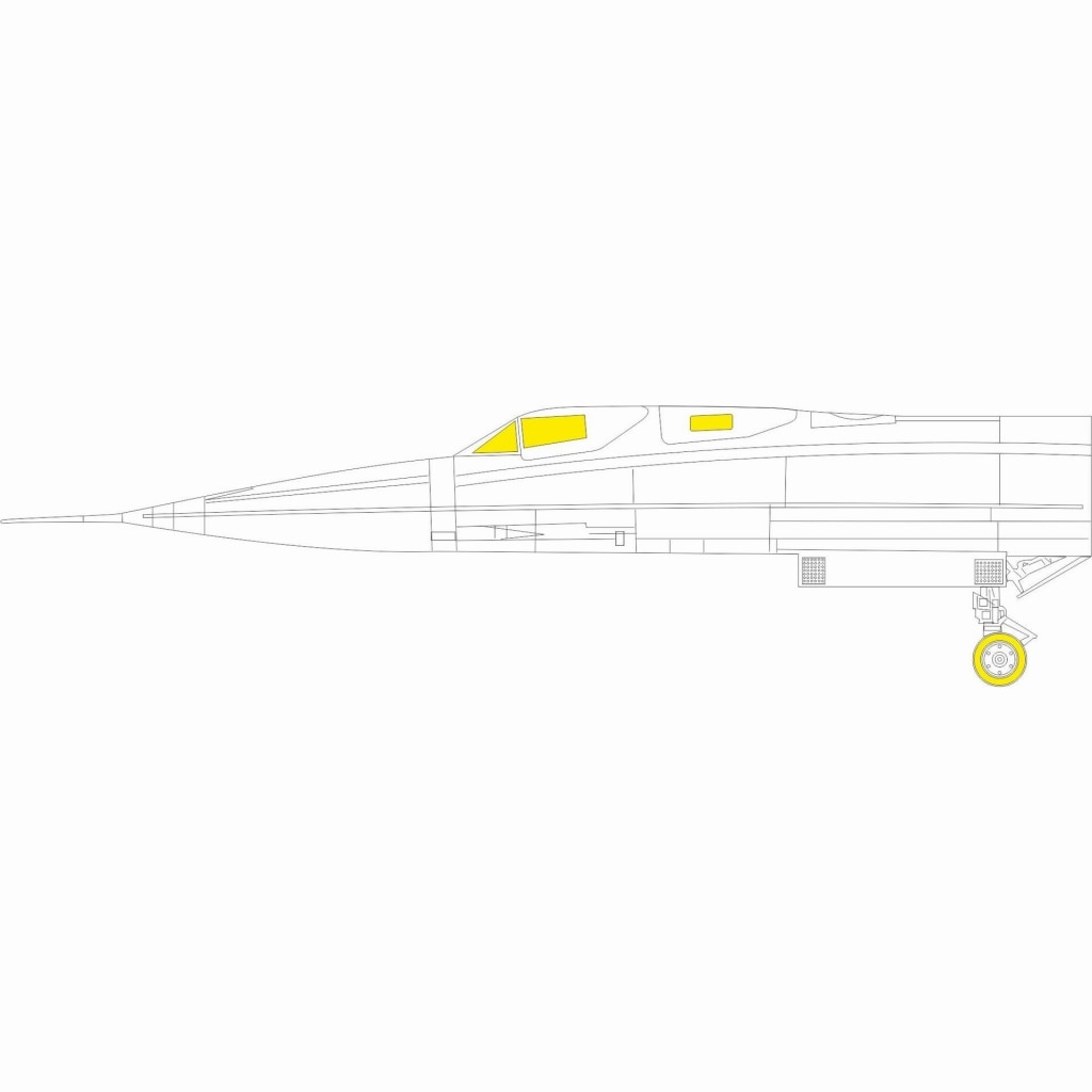 EX836 1/48 ロッキード SR-71A ブラックバード 塗装マスクシール (レベル用)|飛行機用マスキングシール|飛行機