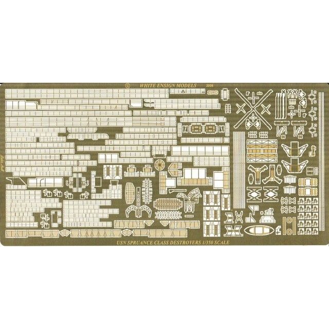 3551 スプルーアンス級駆逐艦用 ディテールアップ エッチングパーツ|艦船用パーツ|艦船
