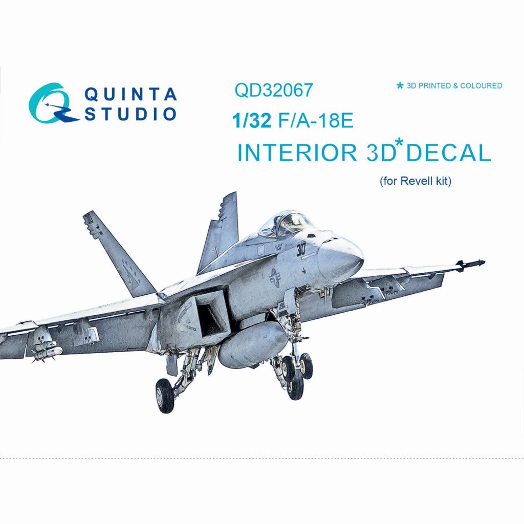 QD32067 1/32 ボーイング F/A-18E スーパーホーネット 内装3Dデカール (レベル用)|飛行機用デカール|飛行機
