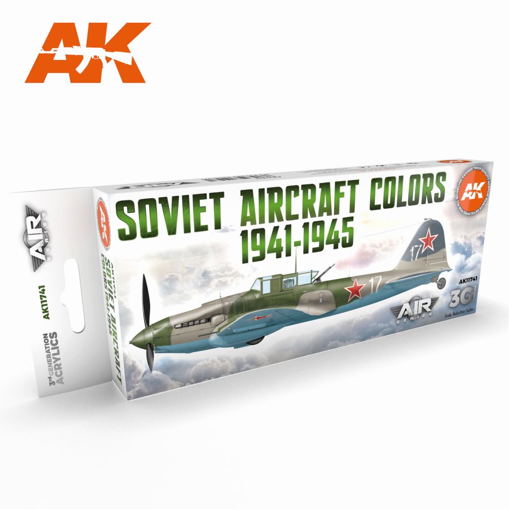 AK11741 ソビエト航空機カラー8色セット1941-1945【AKアクリル3G (サードジェネレーション)】|塗料|ツール＆マテリアル