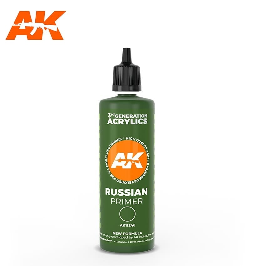 AK11246 ロシアングリーン・プライマー 100ml【AKアクリル3G (サードジェネレーション)】|塗料|ツール＆マテリアル
