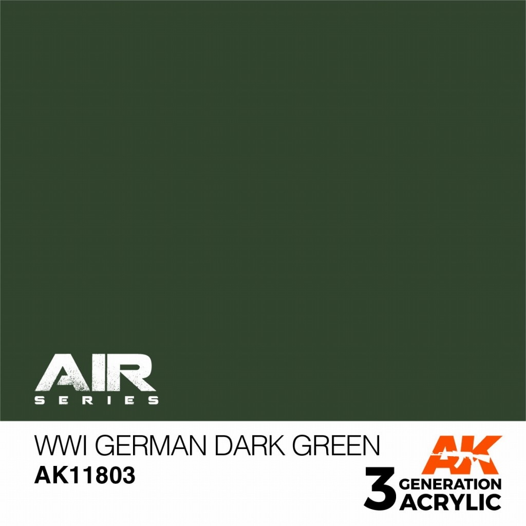 AK11803 WWI ジャーマンダークグリーン【AKアクリル3G AIR (サードジェネレーション)】|塗料|ツール＆マテリアル