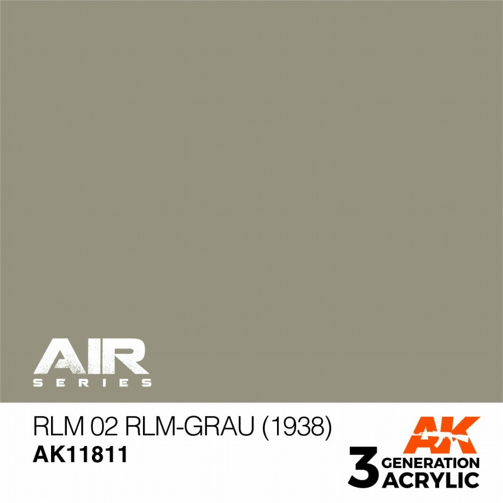 AK11811 RLM 02 RLMグラウ (1938) 【AKアクリル3G AIR (サードジェネレーション)】|塗料|ツール＆マテリアル