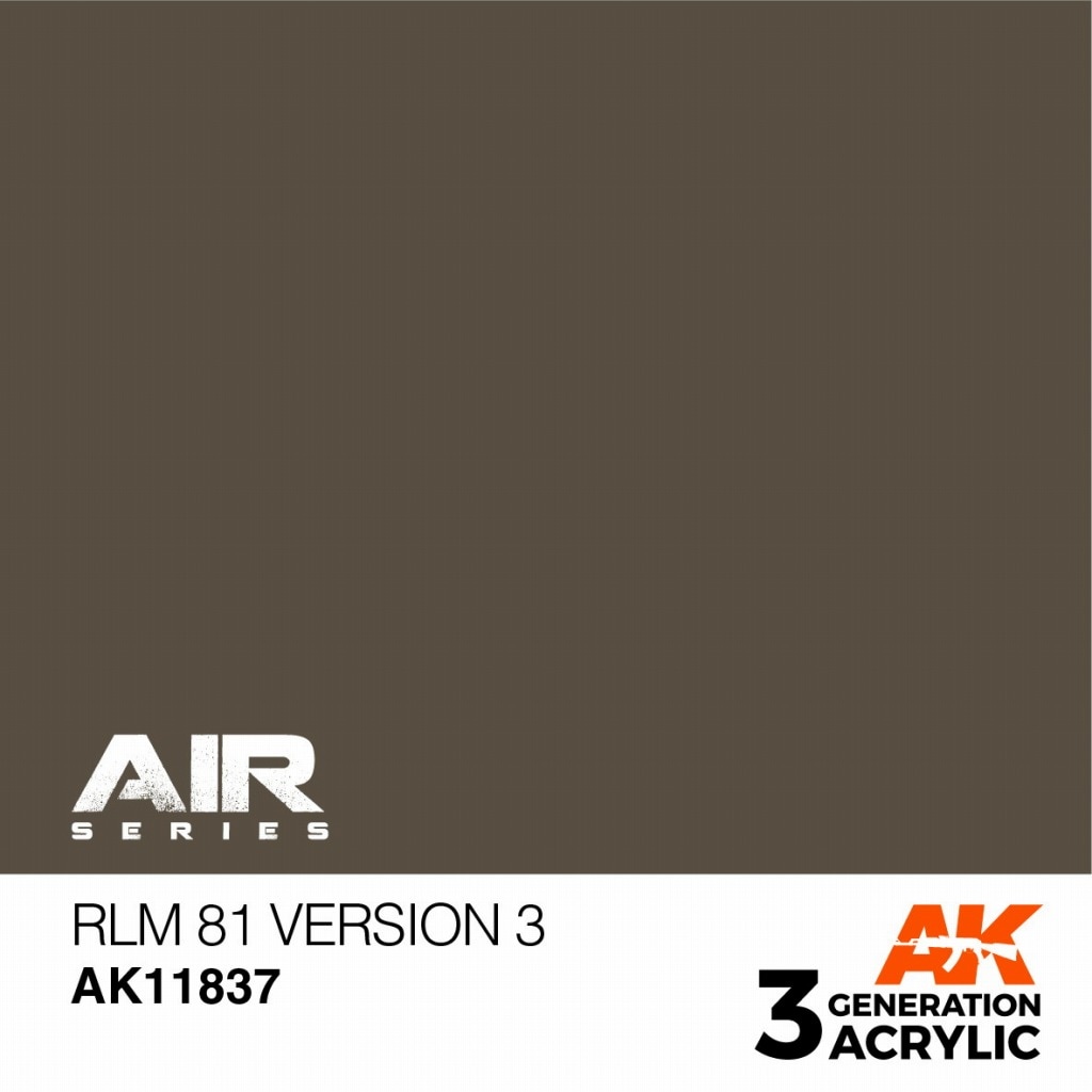 【再入荷】AK11837 RLM 81 Version 3 【AKアクリル3G AIR (サードジェネレーション)】|塗料|ツール＆マテリアル