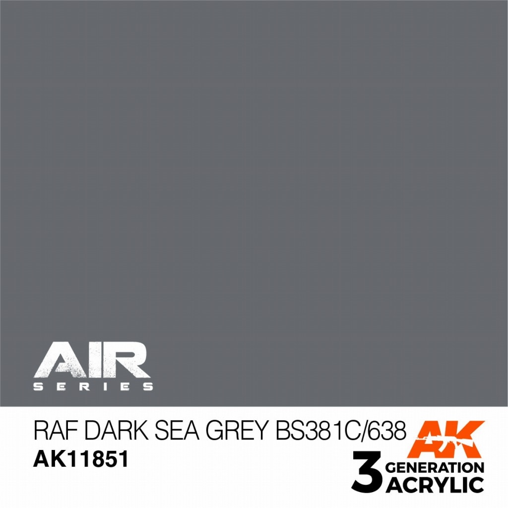 AK11851 RAFダークシーグレイBS381C/638 【AKアクリル3G AIR (サードジェネレーション)】|塗料|ツール＆マテリアル