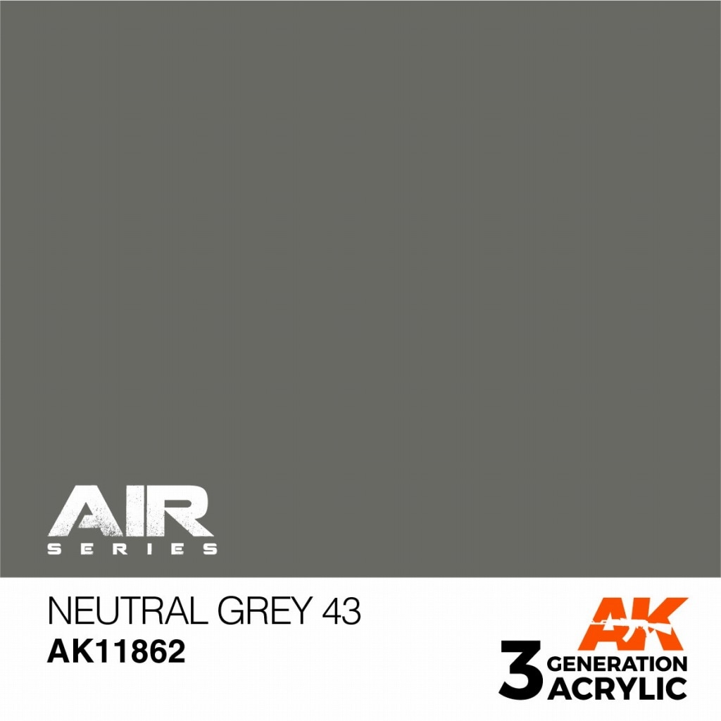 AK11862 ニュートラルグレイ43【AKアクリル3G AIR (サードジェネレーション)】|塗料|ツール＆マテリアル