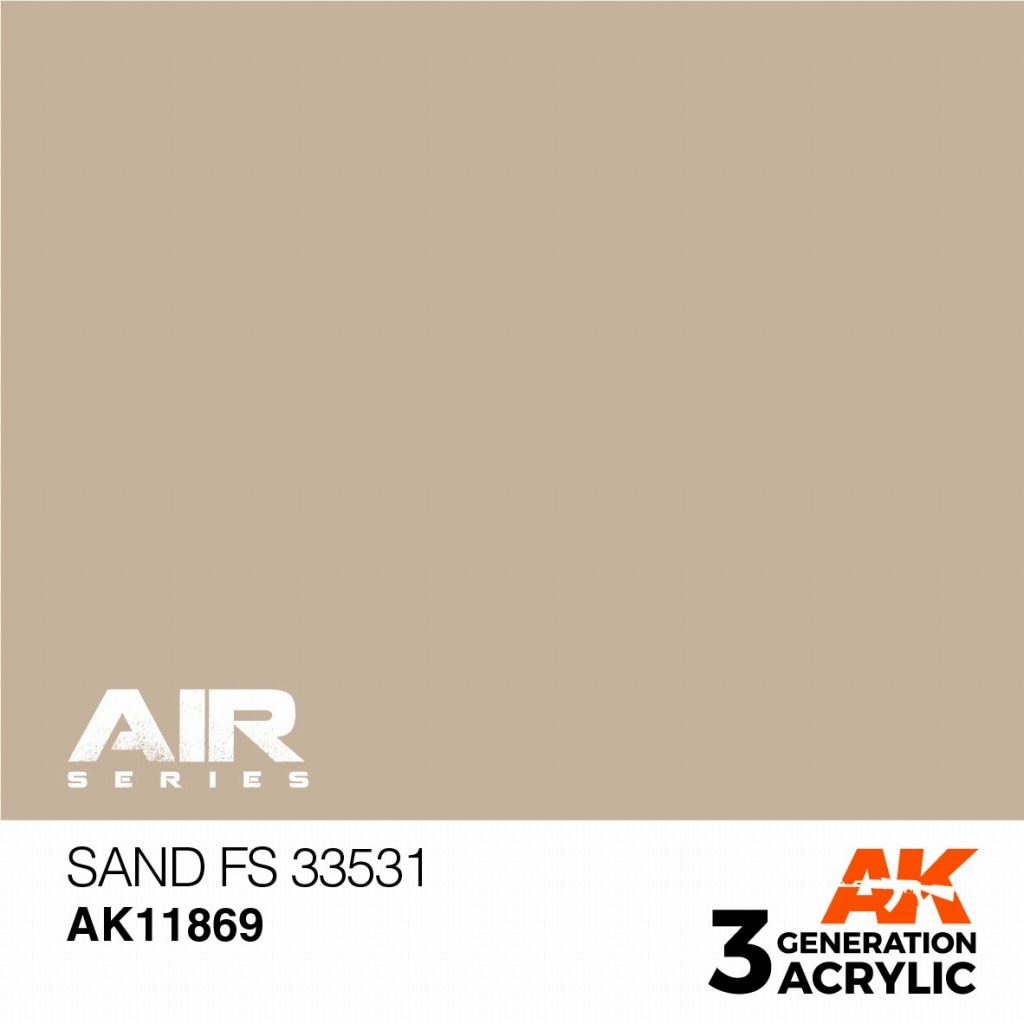 【再入荷】AK11869 サンド FS33531 【AKアクリル3G AIR (サードジェネレーション)】|塗料|ツール＆マテリアル