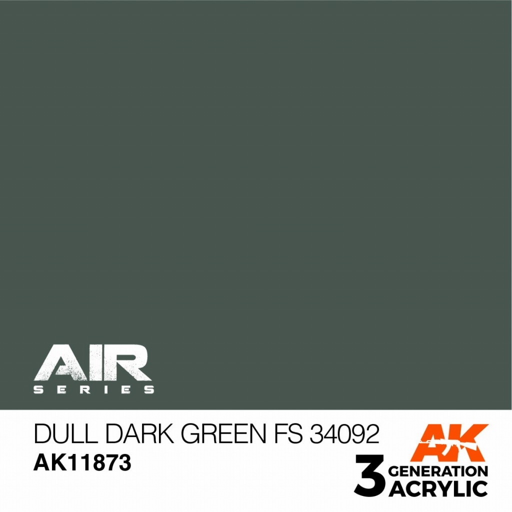 AK11873 ダルダークグリーン FS34092 【AKアクリル3G AIR (サードジェネレーション)】|塗料|ツール＆マテリアル