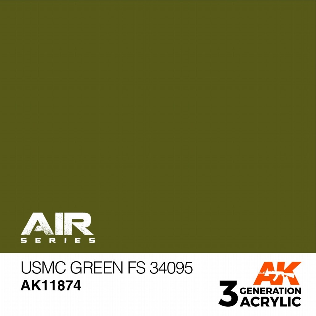 AK11874 USMCグリーン FS34095 【AKアクリル3G AIR (サードジェネレーション)】|塗料|ツール＆マテリアル