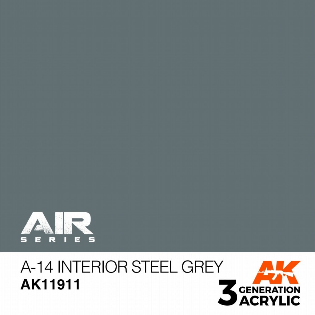 AK11911 A-14 インテリアスチールグレイ　【AKアクリル3G AIR (サードジェネレーション)】|塗料|ツール＆マテリアル