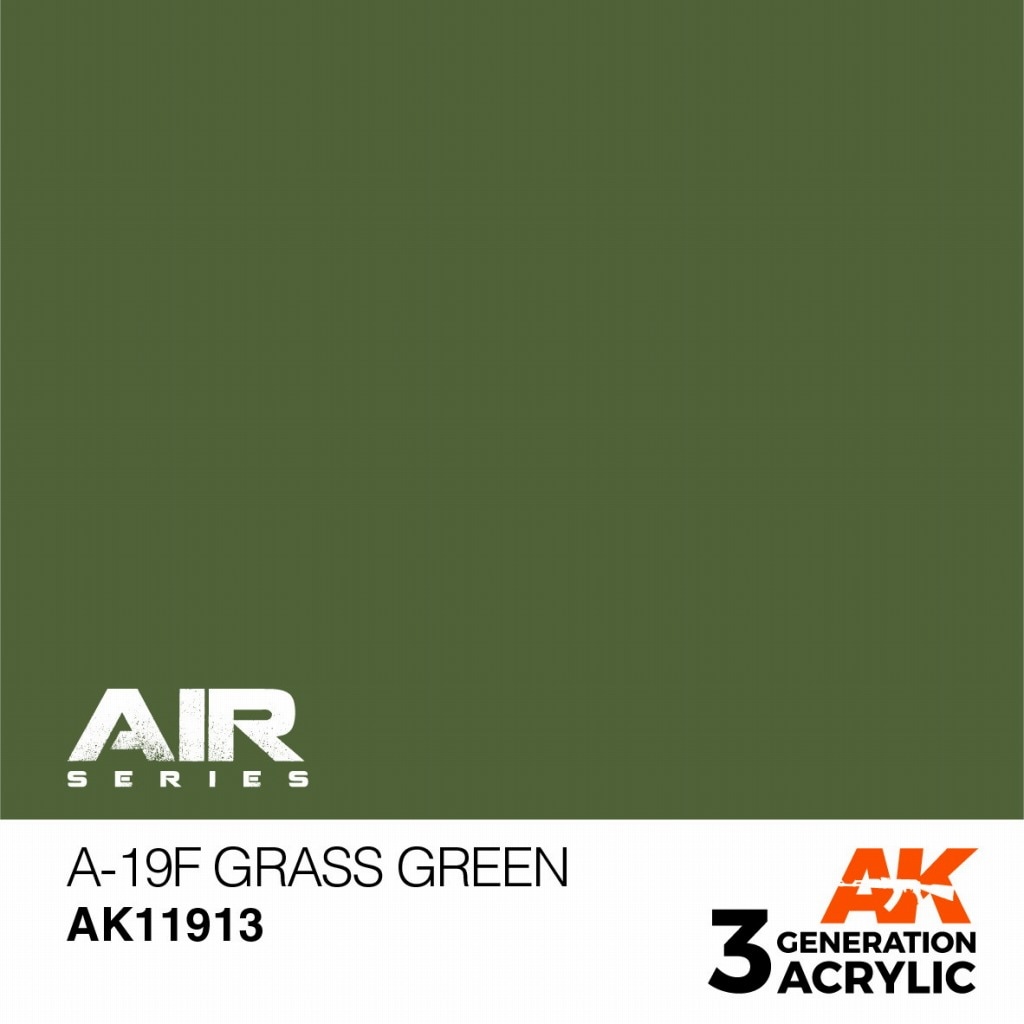 AK11913 A-19f グラスグリーン【AKアクリル3G AIR (サードジェネレーション)】|塗料|ツール＆マテリアル