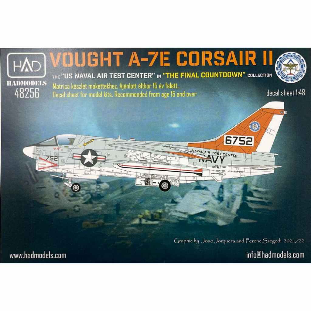 48256 ヴォート A-7E コルセアII 海軍航空試験センター  ファイナルカウントダウン |飛行機用デカール|飛行機