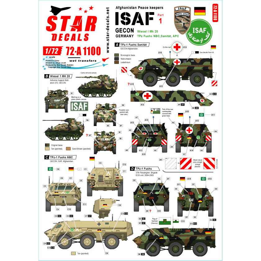 72-A1100 1/72 現用 ISAF アフガニスタン＃1 GECON ドイツ平和維持軍