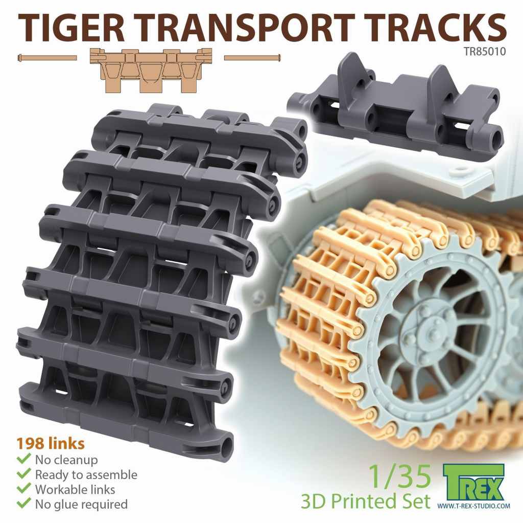 TR85010 1/35 WWII ドイツ タイガーI型重戦車可動履帯 鉄道輸送用|AFV用パーツ|AFV