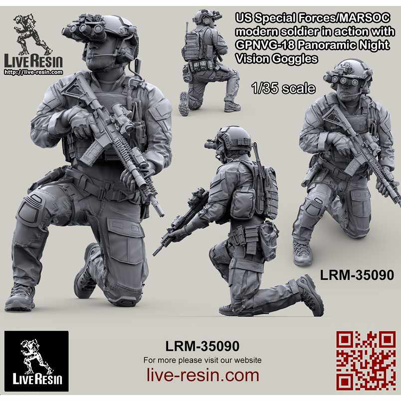 LRM-35090 アメリカ海兵隊特殊作戦コマンド MARSOC インアクション w/GPNVG-18 ナイトビジョン 1|大戦後のフィギュア|フィギュア