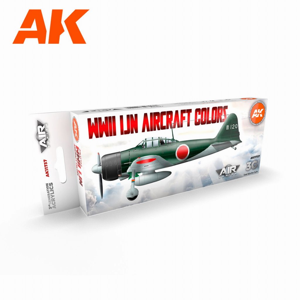 AK11737 WWII 日本海軍機カラー8色セット【AKアクリル3G (サード