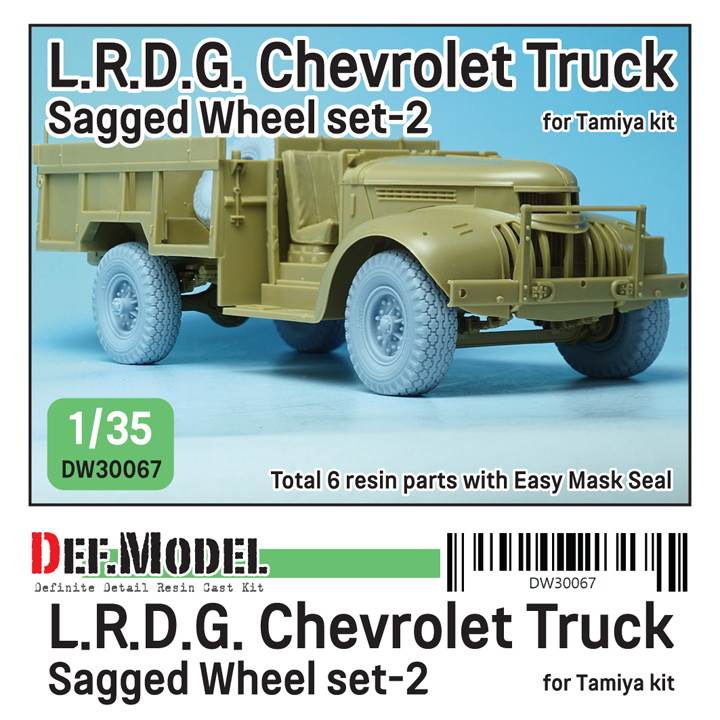 DW30067 イギリス LRDG デザートシボレー 自重変形タイヤ (2)|AFV用パーツ|AFV