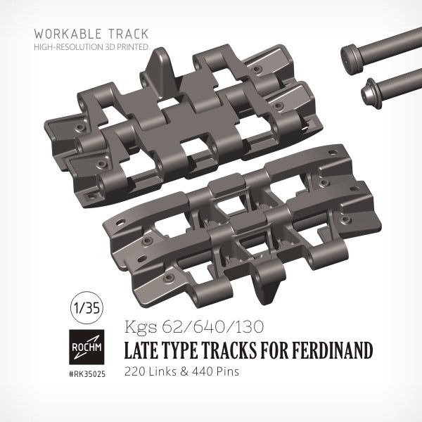 RK35025 1/35 WWII ドイツ フェルディナント駆逐重戦車用履帯Kgs62/640/130後期型|AFV用パーツ|AFV