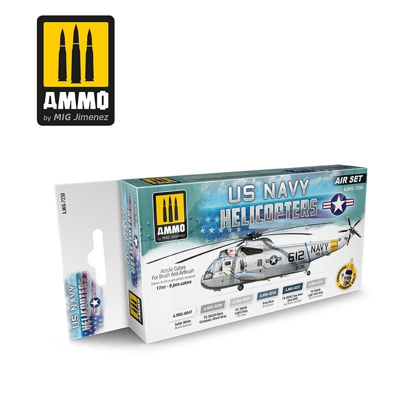 A.MIG-7250 米海軍ヘリ カラーセット|塗料|ツール＆マテリアル