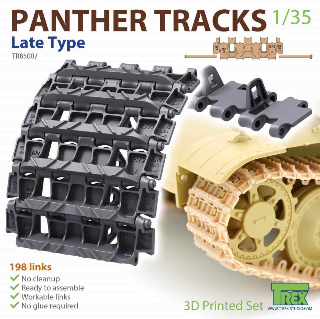 TR85007 1/35 WWII ドイツパンター戦車用可動履帯 後期型|AFV用パーツ|AFV