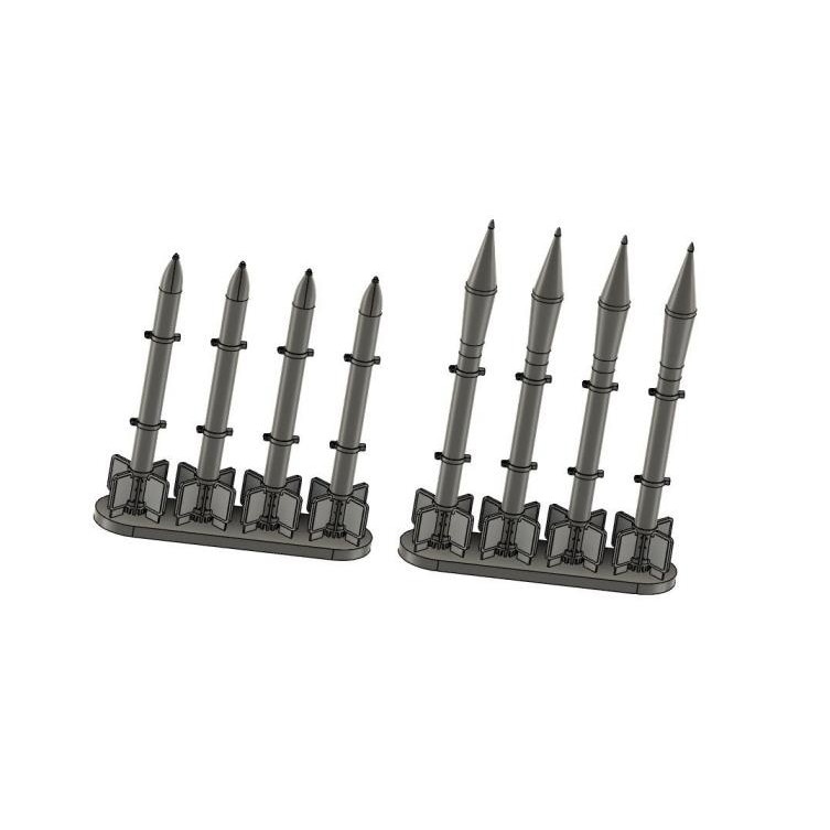 エアワン・ホビー AHL48069 1/48 ATAR (HVAR) 航空ロケット弾 (2種 x 各8個入り)|飛行機用パーツ|飛行機