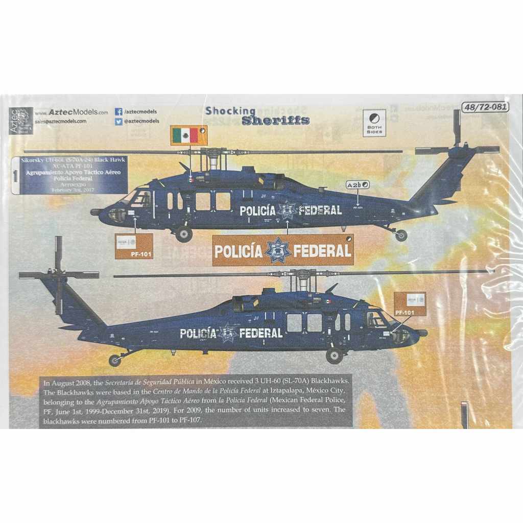 AZD48081 Shocking Sheriffs v2 Sikorsky UH-60 Blackhawk from the Mexican Policia Federal