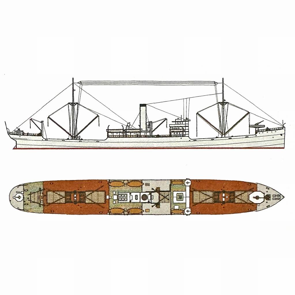 SS-C-010 大日本帝国陸軍 輸送船 ひまらや丸|第二次大戦の艦船モデル|艦船
