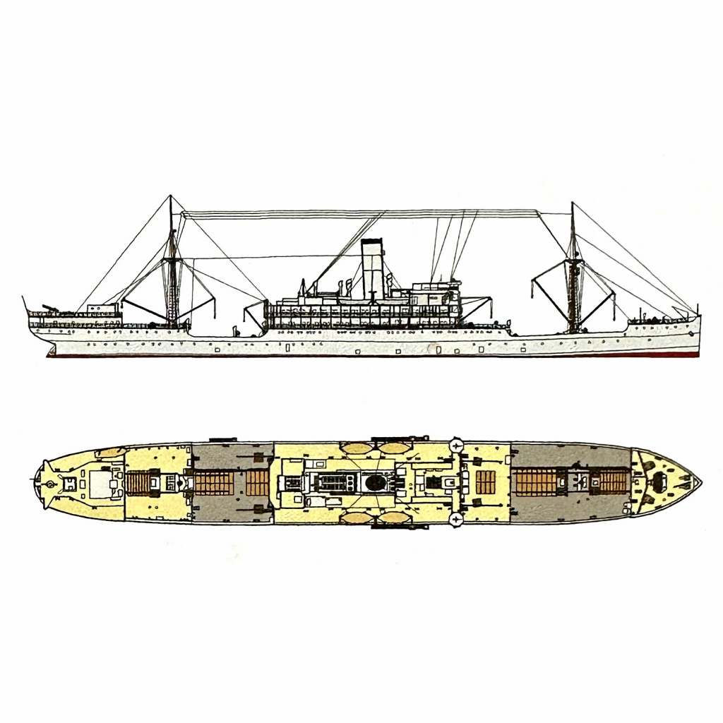 SS-C-012 大日本帝国陸軍 輸送船 香取丸|第二次大戦の艦船モデル|艦船