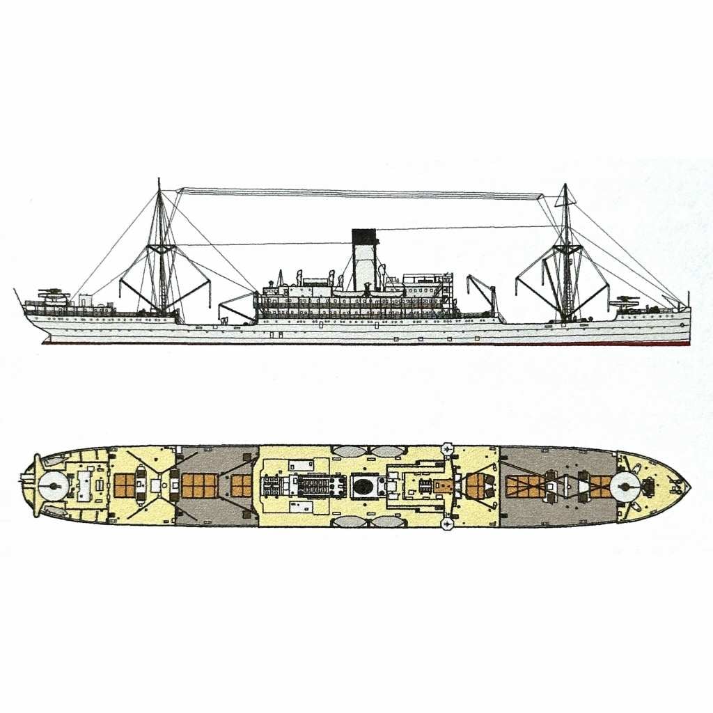 【再入荷】SS-C-013 大日本帝国海軍 特設運送船 乙 雑役船 諏訪丸|第二次大戦の艦船モデル|艦船