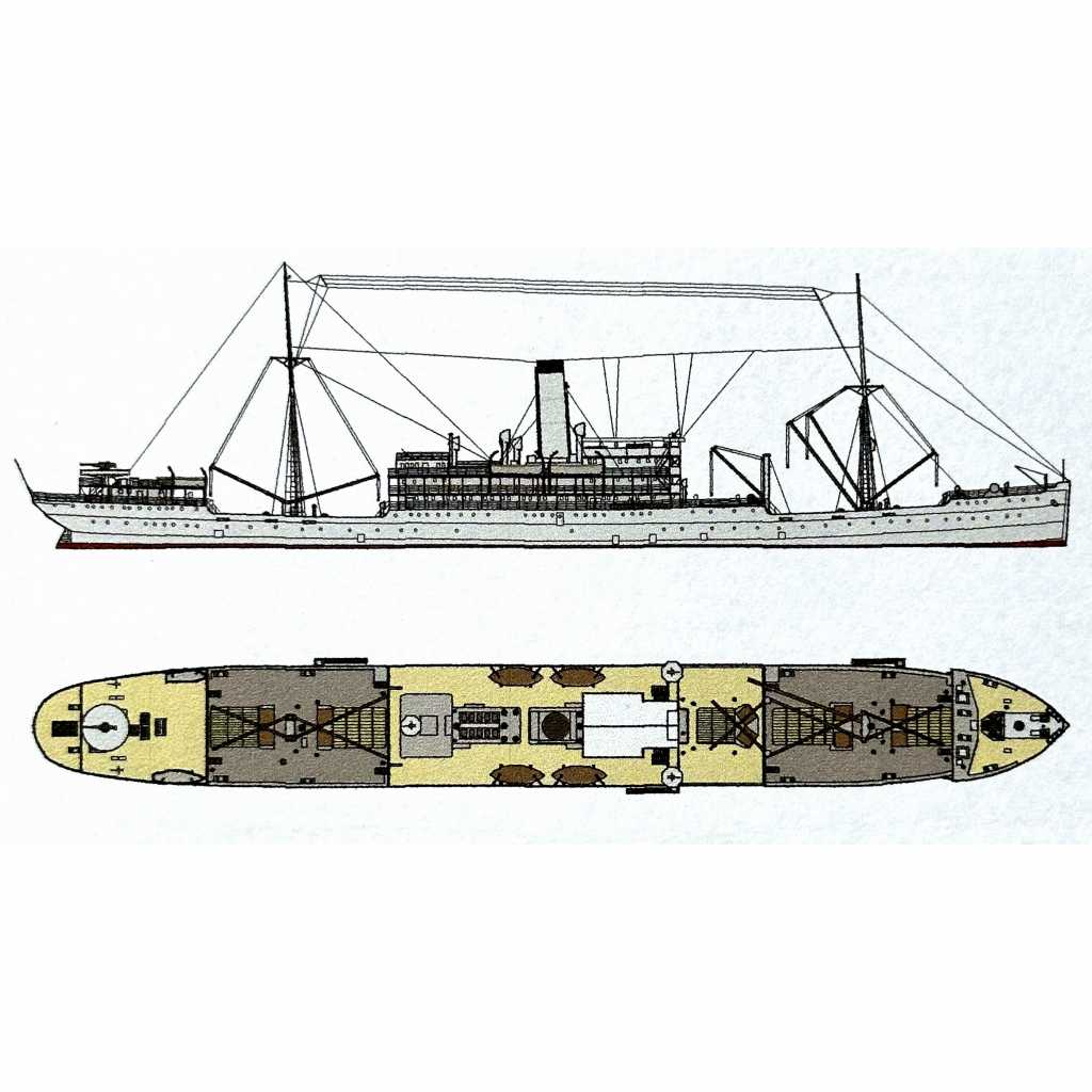 SS-C-124 船舶運営會 海軍指定船 運送船 賀茂丸|第二次大戦の艦船モデル|艦船