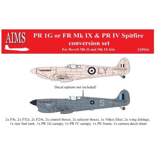 32P026 1/32 スピットファイア PR.IG、FR.IX & PR.IV改造セット (レベル用)|飛行機用パーツ|飛行機