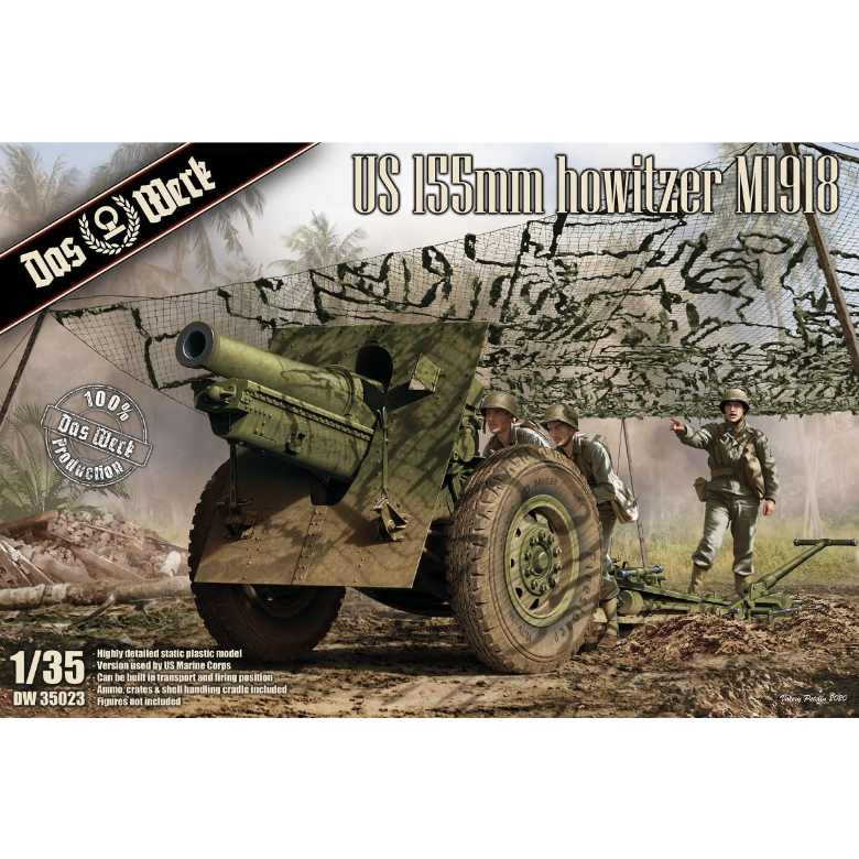 DW35023 1/35 米軍 M1918 155mm 榴弾砲|第二次大戦のAFVモデル|AFV