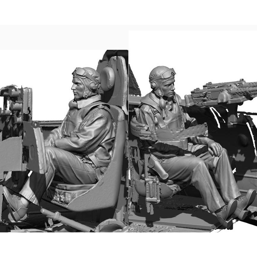 【再入荷】LA7221 WWII アメリカ海軍 パイロット&後部射撃手|第二次大戦のフィギュア|フィギュア