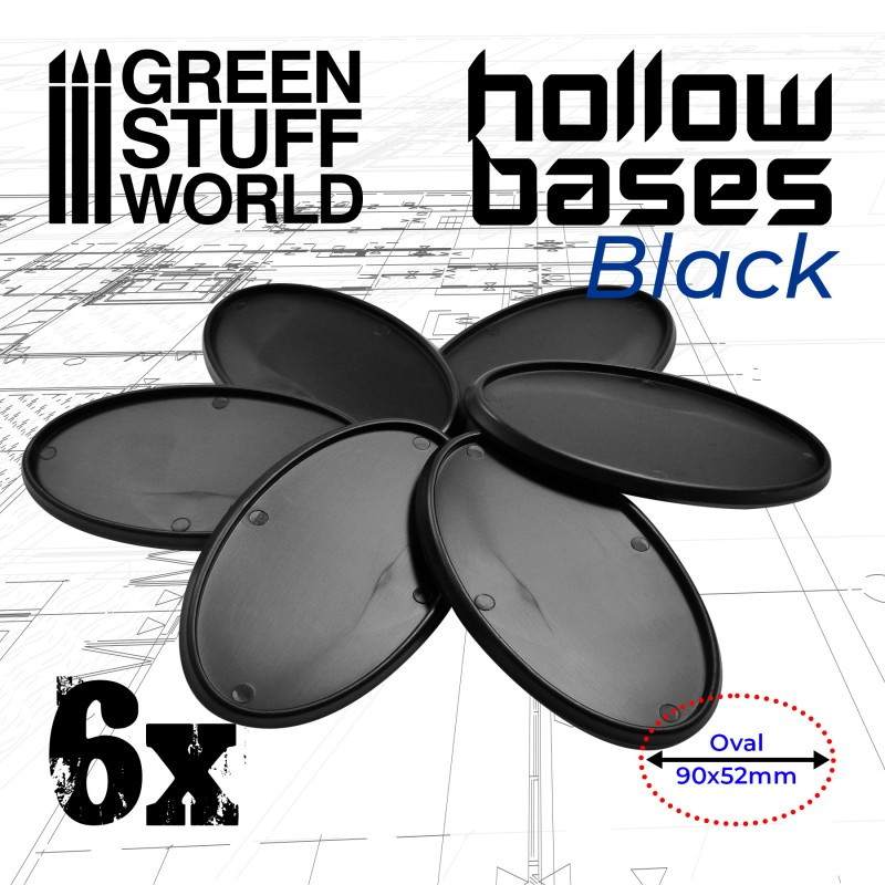 GSWD-10904 フチ付きプラスチックディスプレイベース ブラック 楕円形90mm×52mm|素材|ツール＆マテリアル