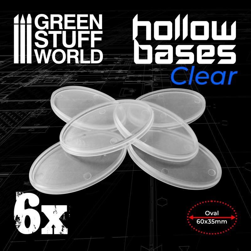 GSWD-10912 フチ付きプラスチックディスプレイベース 透明 楕円形60mm×35mm|素材|ツール＆マテリアル