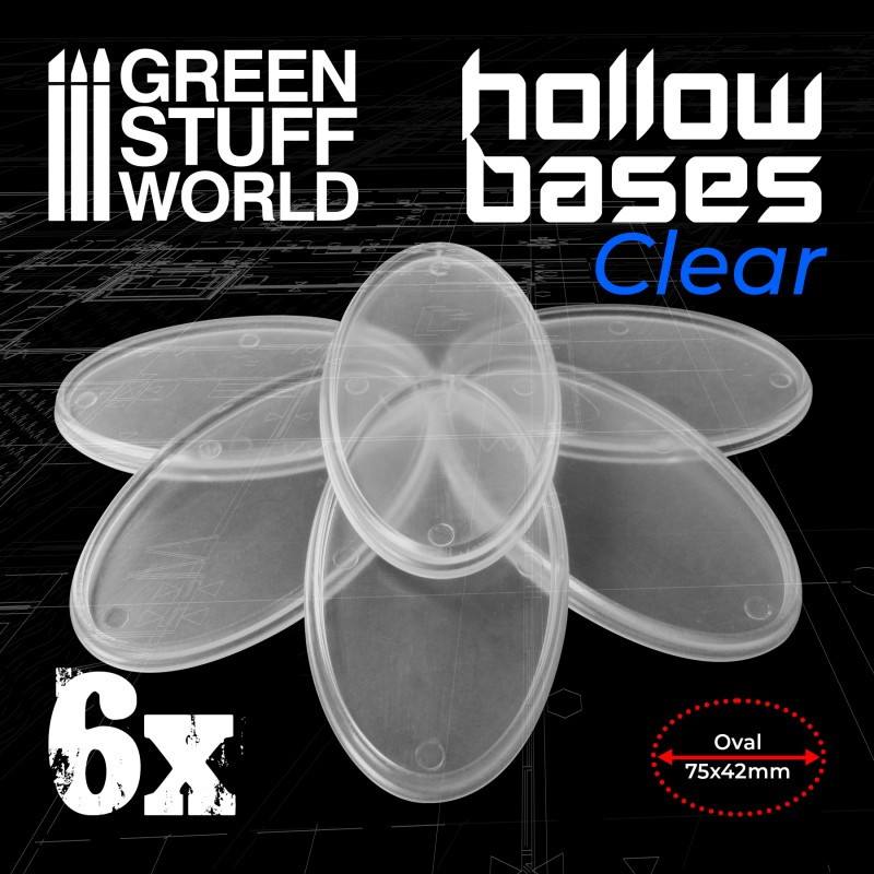 GSWD-10913 フチ付きプラスチックディスプレイベース 透明 楕円形75mm×42mm|素材|ツール＆マテリアル