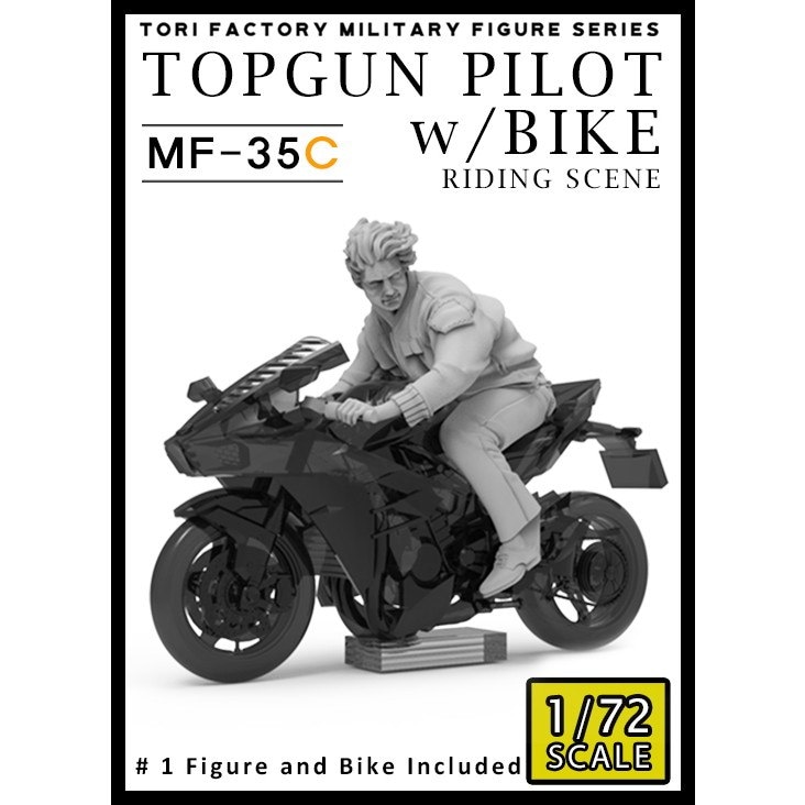 MF-35C 1/72 トップガンパイロットw/疾走するバイク | トリ