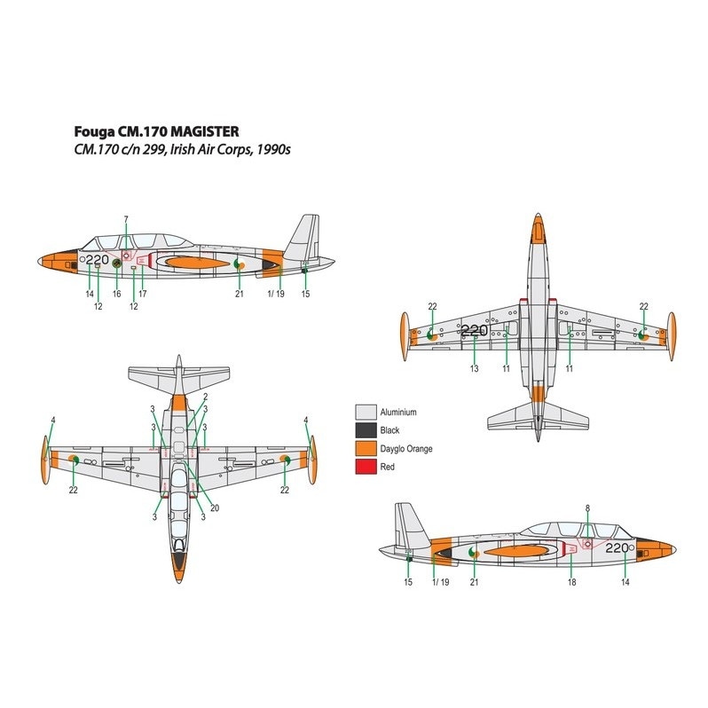 354 1/144 フーガ CM.170 マジステール アイルランド空軍|大戦後の飛行機モデル|飛行機