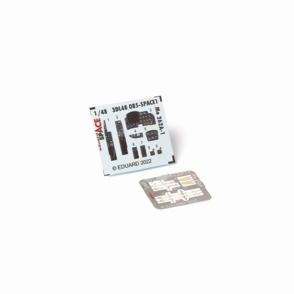 【再入荷】3DL48085 1/48 メッサーシュミット Me262A シュワルベ  「スペース」内装3Dデカール w/エッチングパーツセット (タミヤ用)|飛行機用デカール|飛行機
