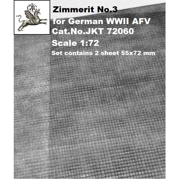 JKT72060 WWII ドイツAFV用 ツィメリットコーティングシート No.3|AFV用パーツ|AFV