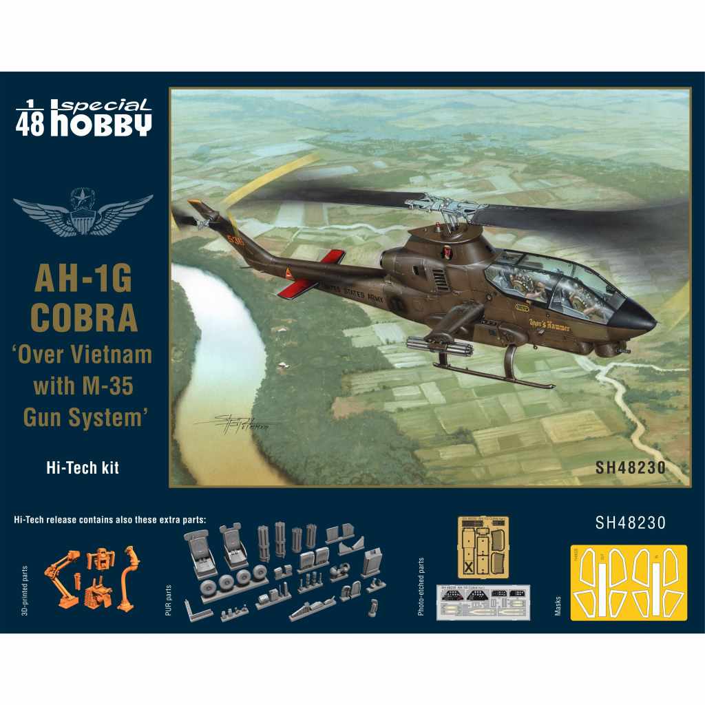 48230 1/48 AH-1G コブラ w/M-35 20mm砲 「ベトナム戦争」 ハイテックキット|ヘリコプター|飛行機