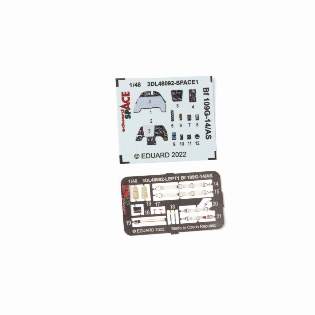 3DL48092 1/48 Bf109G-14/AS �����ڡ���������3D�ǥ�����w/���å��󥰥ѡ��ĥ��å� (���ǥ奢�����)