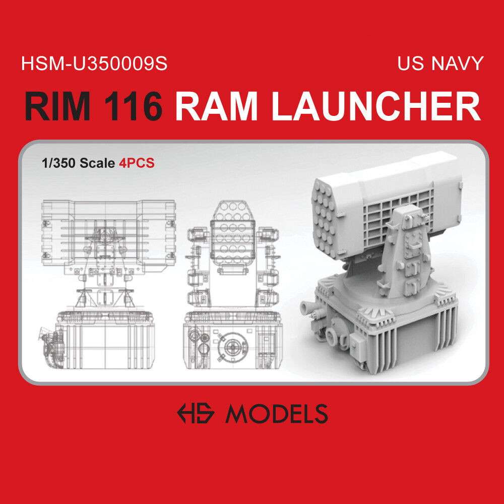 【再入荷】HSM-U350009S 1/350 米海軍 RIM-116 RAM 近接防空ミサイル 【ネコポス規格外】|艦船用パーツ|艦船