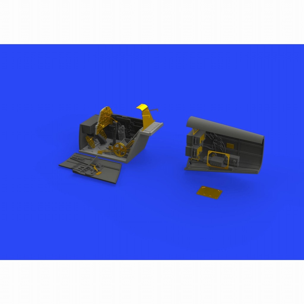 ブラッシン648472 メッサーシュミット Bf109E コックピット & 無線室 (エデュアルド用)|飛行機用パーツ|飛行機