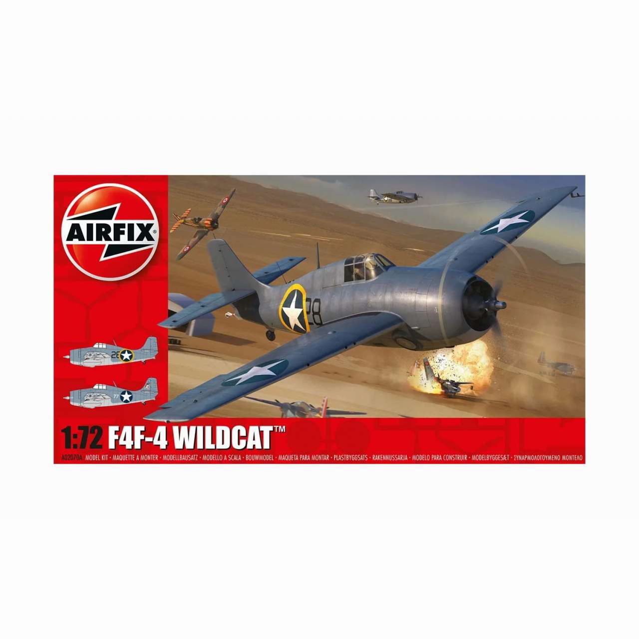 A02070A グラマン F4F-4 ワイルドキャット|第二次大戦の飛行機モデル|飛行機
