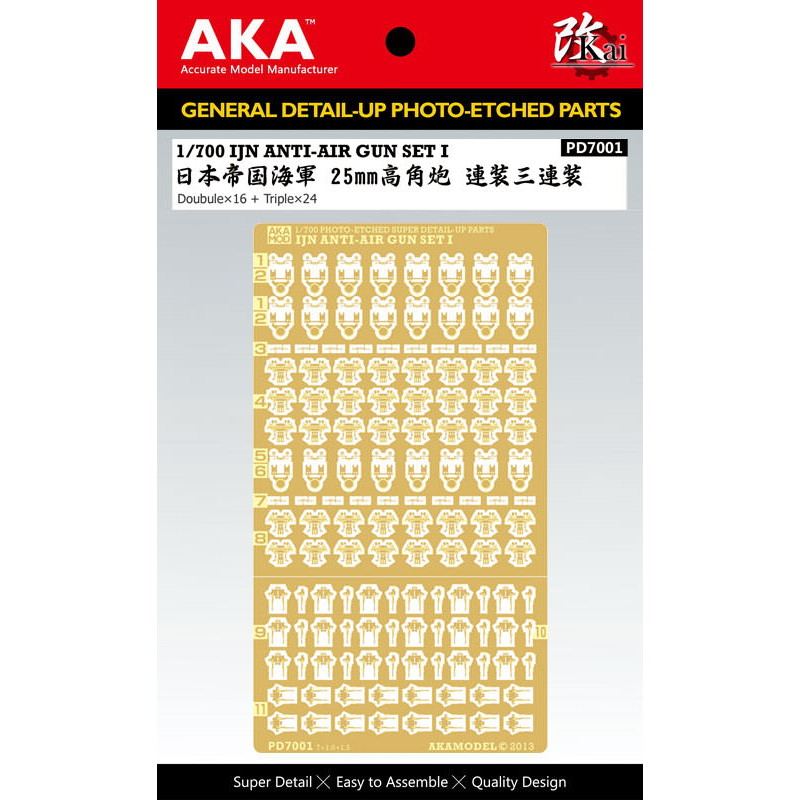 PD7001 日本海軍 25mm連装機銃/三連装機銃 | AKAモデルAccurate Model