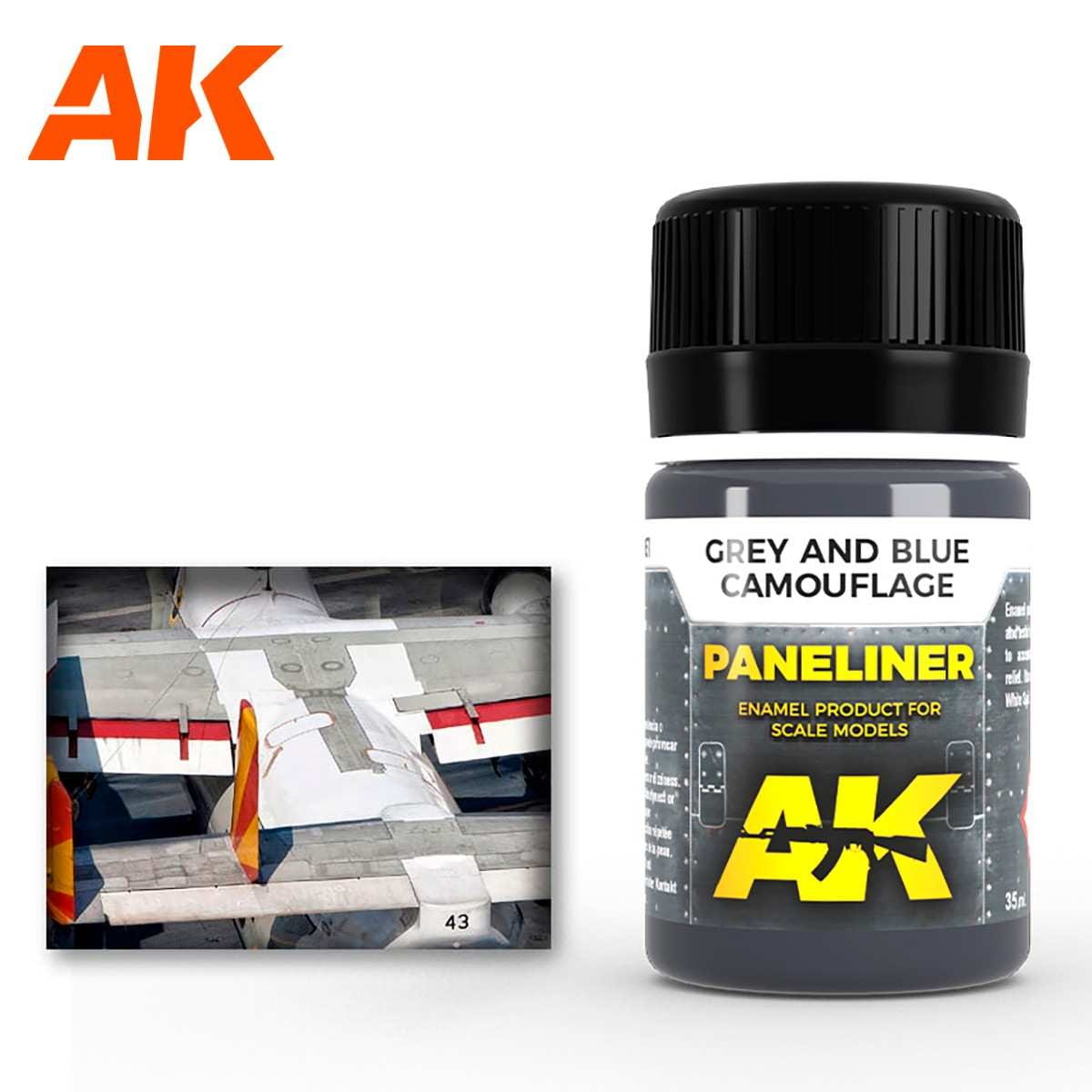 【再入荷】AK2072 パネルライナー グレイ&ブルーカモフラージュ用|塗料|ツール＆マテリアル