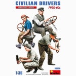 【再入荷】38050 民間ドライバー 1930-40年代4体入|民間人その他のフィギュア|フィギュア