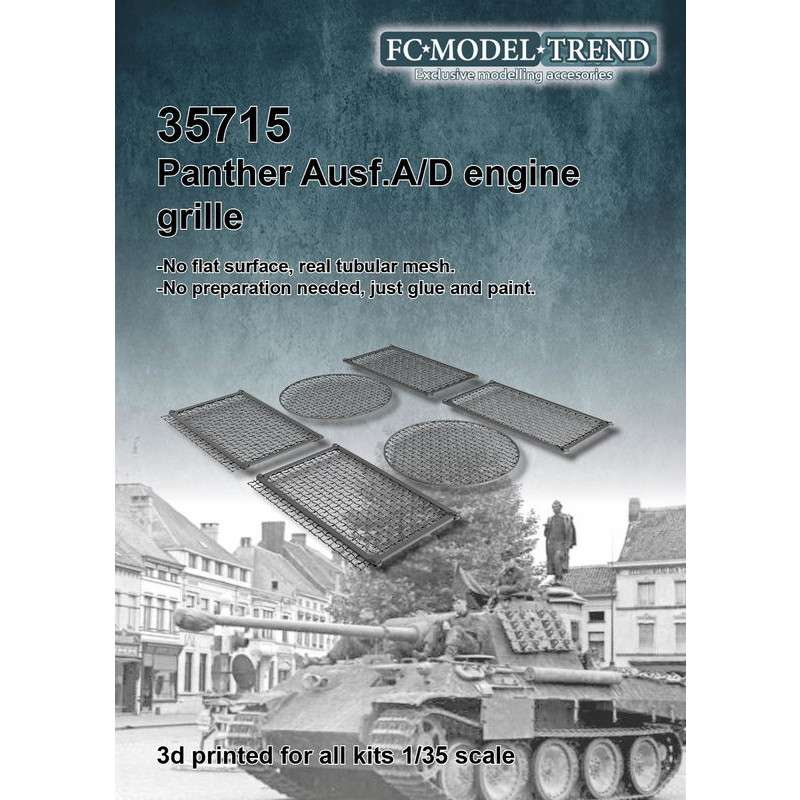 1/35スケール 軍用モデルキット 3点セット　0127o127 35715 1/35 パンターA/D用 エンジングリルセット | FCモデルトレンド